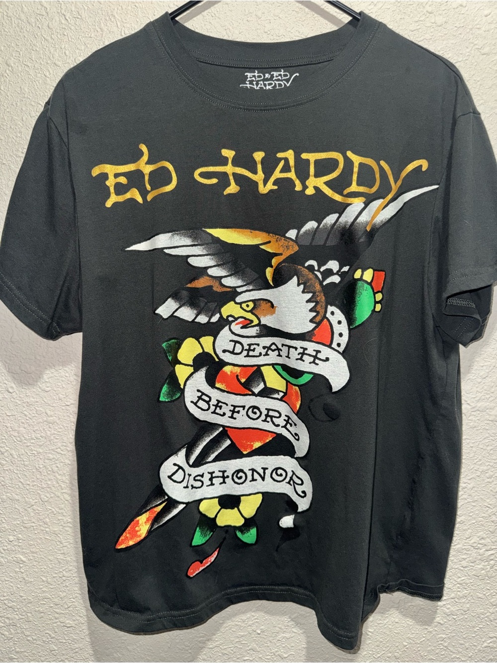 Men’s Ed Hardy Death Before Dishonor tee shirt